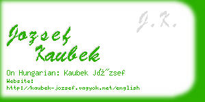 jozsef kaubek business card